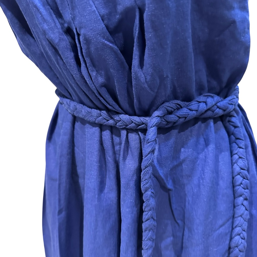 Farm Rio One Shoulder Blue Leaf Maxi Dress Small New with Tag - Picture 6 of 16